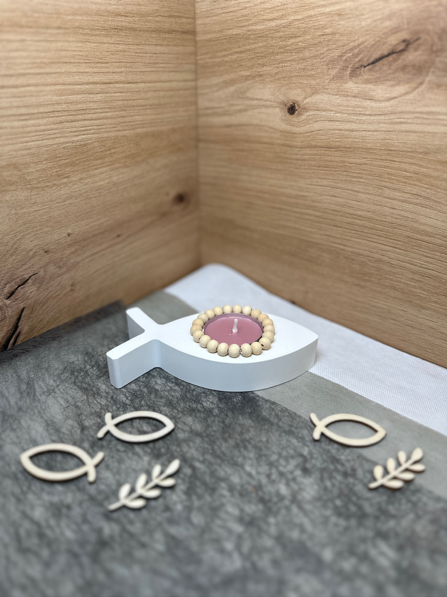 🕯️ Teelichthalter „Fisch-Symbol“ – stilvoll & bedeutungsvoll 🐟