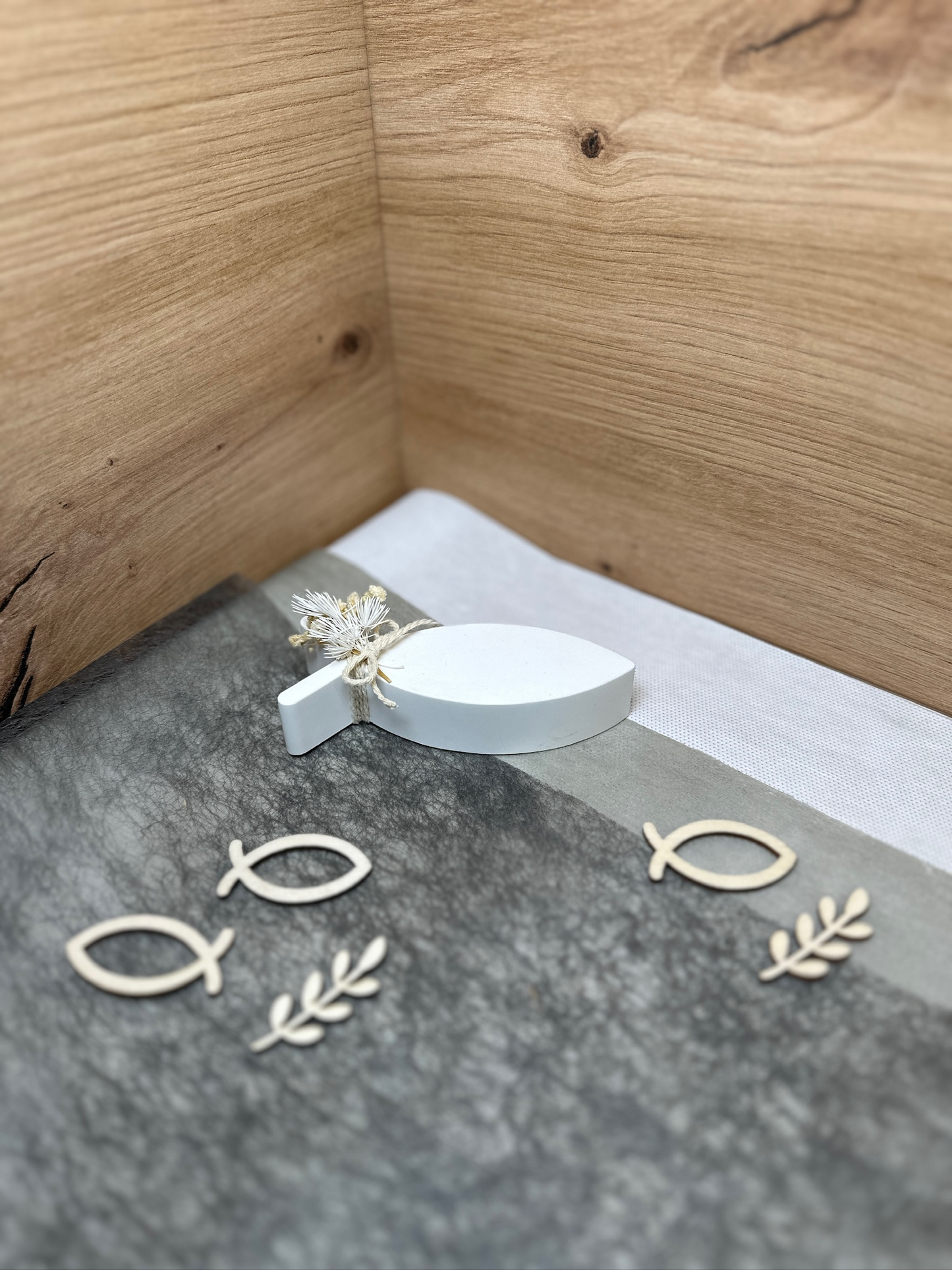 🕊️ Schlichter Kerzenhalter „Fisch-Symbol“ 🕯️